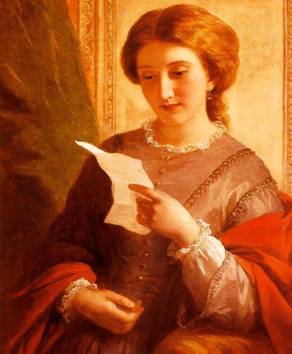 Alfred Chalon Girl Reading a Letter oil painting image